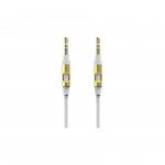 Cable auxiliar 1.2mt Monster jack Blanco/Oro